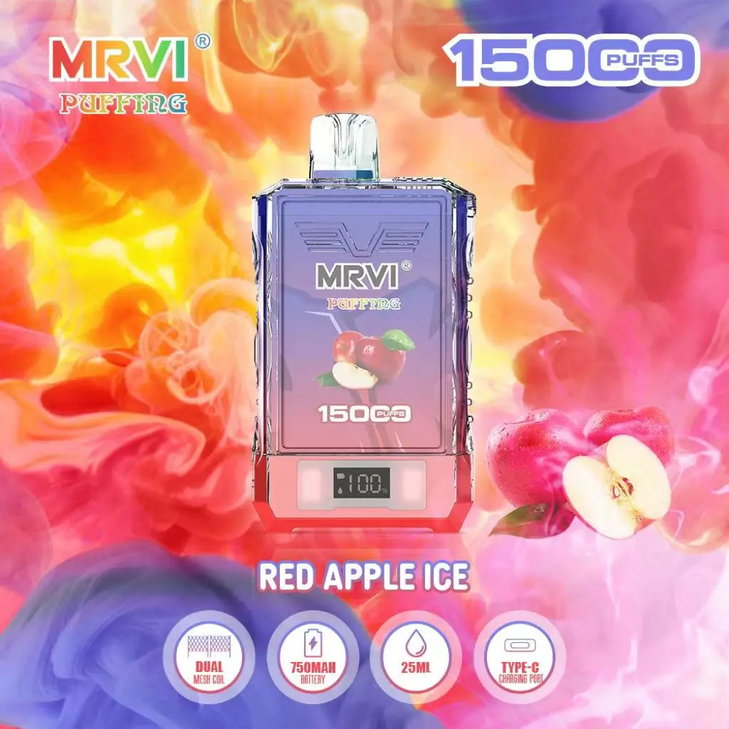 Power Screen Display MRVI PUFFING 15000 Puffs Disposable Vape With Lanyard  (2)hbp