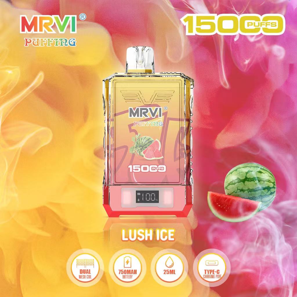 Power Screen Display MRVI PUFFING 15000 Puffs Disposable Vape With Lanyard  (8)yih
